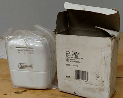 Coleman 025-38251-000 heat cool thermostat low voltage 1c26-118