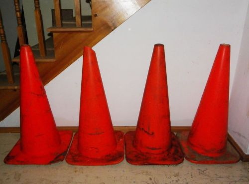 Lot 4 ~~ LARGE 28&#034; ~~ ORANGE Construction SAFETY CONES ~ EQUESTRIAN