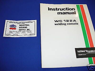 THERMAL DYNAMICS WC-122A TECHNICAL MANUAL 0-2242