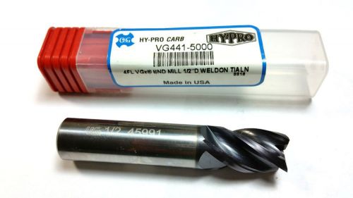 1/2&#034; osg solid carbide tialn 4 flute varimill end mill (q 660) for sale
