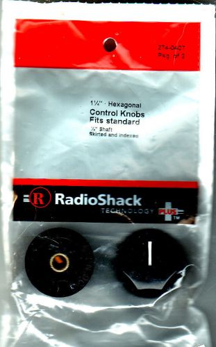 RadioShack 1 1/4&#034; Hexagon Control Knobs No. 274-0407
