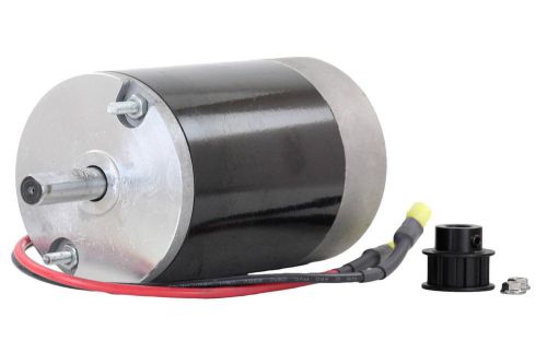 NEW 12V DC SPINNER MOTOR FISHER POLY CASTER 1/2&#034; SHAFT 10T COGGED PULLEY 78300