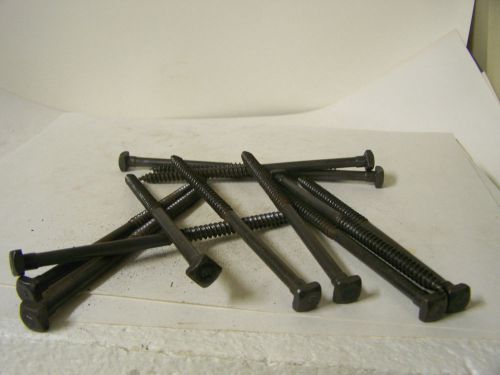 5/16&#034; x 6&#034;  square head lag bolts - plain steel - stamped e - qty. 12 for sale