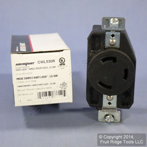 Cooper l5-30 twist locking receptacle outlet nema l5-30r 30a 125v cwl530r boxed for sale