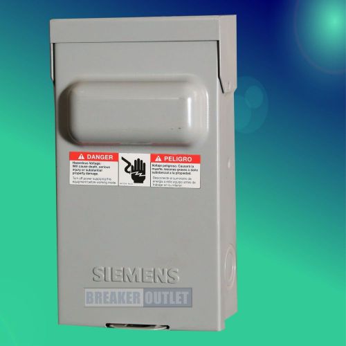 New siemens wf2060 enclosed pullout switch 60a fused disconnect 1 phase type 3r for sale