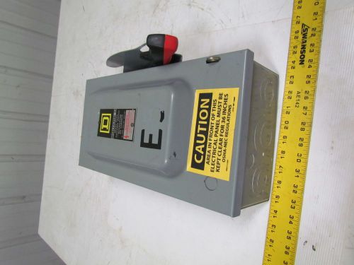 Square d hu362 safety switch 60a 600 volts 3 phase 8&#034;x11&#034;x19&#034; single throw for sale