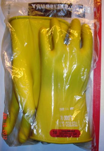 Salisbury lineman&#039;s gloves, class 0, 1000v, size 10, yellow, recently tested for sale