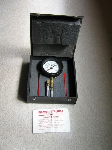 Sisco p/t pressure temperature test kit w/ 1 gauge &amp; 2 thermometers for sale