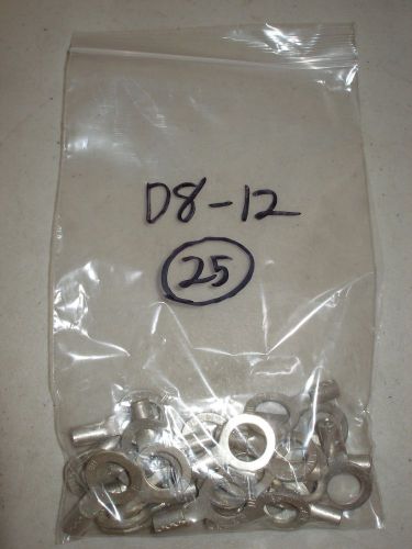 25 Thomas &amp; Betts T&amp;B D8-12 Non Insulated 1/2&#034; Ring Terminals