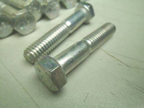 Hex cap screw 3/8-16 x 2 zinc grade 5 partial thread qty 34 #59369 for sale