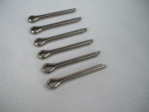 6 nos vintage  stainless  steel   cotter pins # 10 x 2 inch for sale