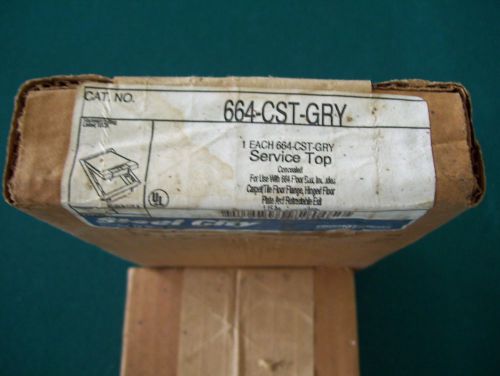 STEEL CITY T&amp;B #664-CST-GRY FLOOR BOX SERVICE TOP CONCEALED - NEW OLD STOCK