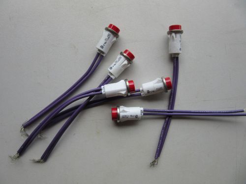 (6) Chicago Miniature 1090C1 Red Pilot Lights 28V 1W with 4&#034; Wire Leads NEW!!!