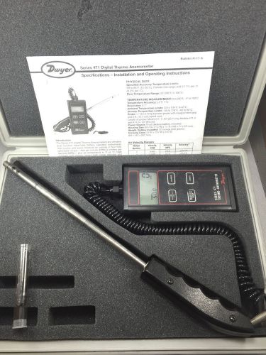 Dwyer Thermo Anemometer Series 471 w/ Case &amp; Manual