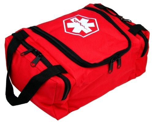 First responder ii ems emt trauma bag with reflectors - red for sale