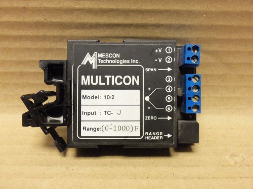 MESCON MULTICON TRANSMITTER, MODEL 10/2, INPUT: TC-J