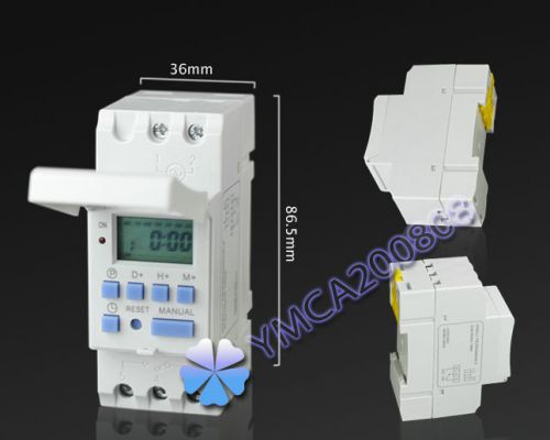 DIN Rail Mounting Weekly Digital Programmable Timer THC15A AC 220V Time Switch