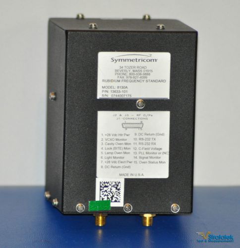 Symmetricom militarized rubidium frequency standard oscillator model 8130a +28v for sale