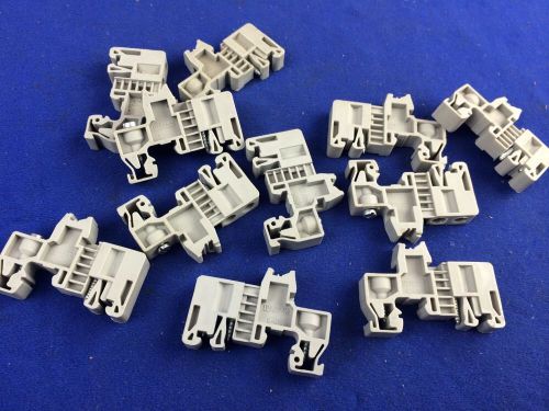 LOT OF 12 PHOENIX CONTACT TYPE E-UK END ANCHORS GRAY COLOR