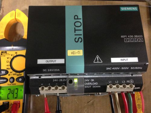 6EP1436-3BA00 Siemens SITOP Power supply , 24VDC/20A  6EP14363BA00, Tested