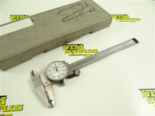 MITUTOYO 6&#034; OUTSIDE VERNIER CALIPERS W/ CARBIDE TIPPED BLADES .001&#034; SHOCK PROOF
