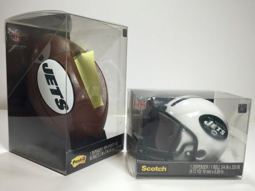 LOT of 2: NEW YORK JETS Football Pop-up Note Dispenser &amp; Helmet Scotch Tape