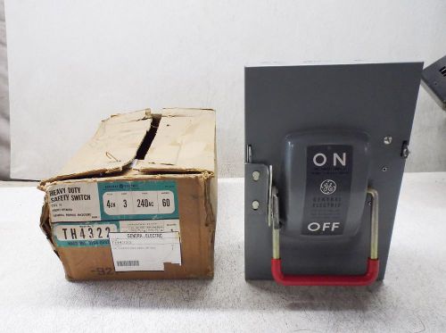 GENERAL ELECTRIC TH4322 SAFETY SWITCH 60 AMP, (NEW)