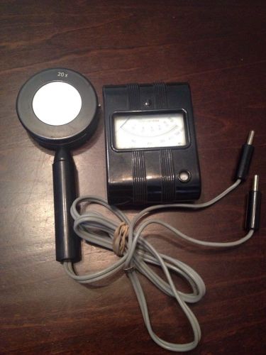 Vintage Gossen Tri Lux Black Foot Candle Lightmeter Tested/Works