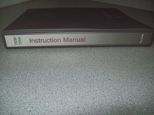 Fluke 732B/734A Instruction Manual