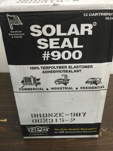 NEW: CASE OF 12: NPC SOLAR SEAL #900 ADHESIVE SEALANT CAULK BRONZE