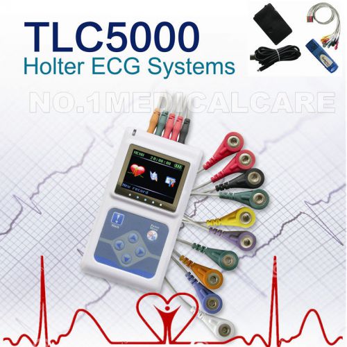 FDA 24 Hours Recorder/Analysis Holter ECG, Dynamic Analyzer TLC5000, USB