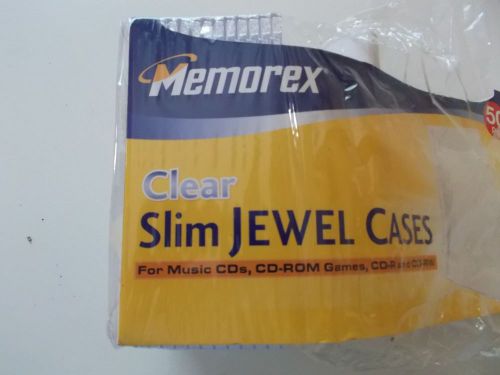 Memorex Slim Clear CD or DVD Jewel Cases - Total 13