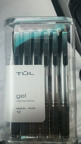 tul retractable gel pens black