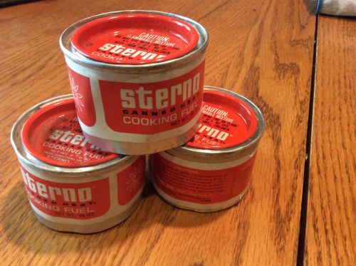 STERNO  Smart Can - Canned Heat Cooking Fuel - 45 Min - 2.6 OZ - LOT OF 3