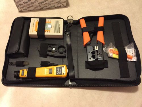 Paladin tools 901053 dataready kit for cat-5 rj45; crimper,patchcheck,punch, etc for sale