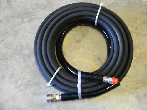 3/8&#034; 50&#039; single wire black pressure washer hose 3000 psi (free qc socket!) for sale