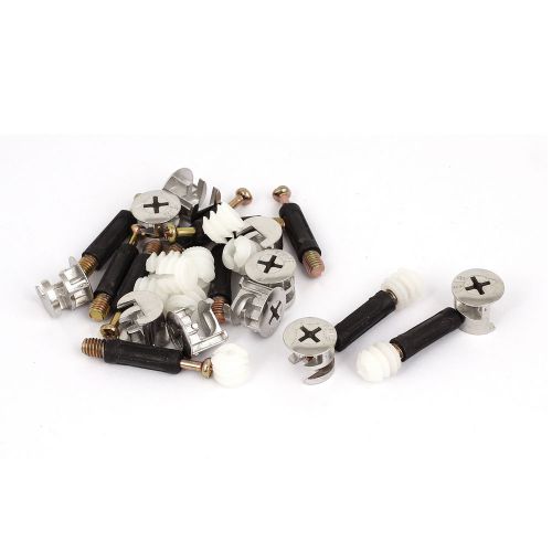 10 sets furniture connector 15mm cam fittings + pre-inserted nuts + dowels for sale