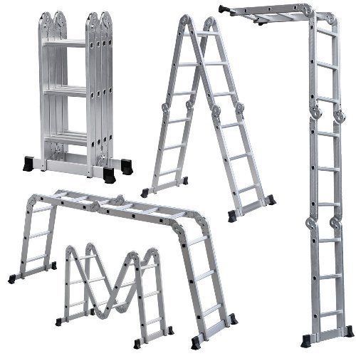 Light weight multi-purpose 12&#039; aluminum ladder - 300 lb capacity for sale