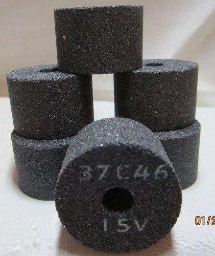 Set 6 Norton Abrasives Crystolon Grinding Wheels 1  1/2 ” x 1 3/8” #37C46-15V New