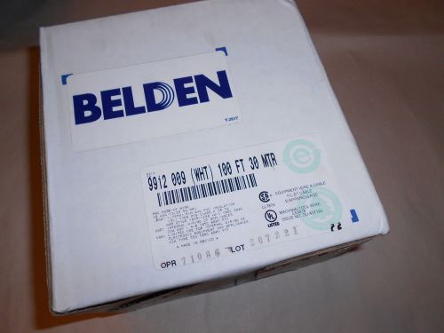 Belden 9912 hook up wire 12 awg, 600v,  white, 100 ft new in box - free shipping for sale