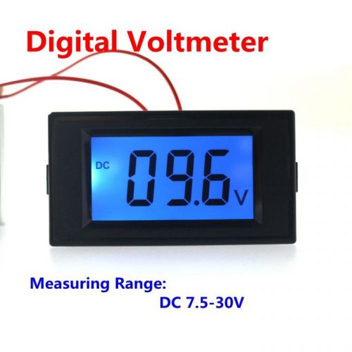 Digital lcd display voltmeter DC 7.5-30V car motorcycle monitors voltage meter
