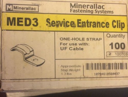Lot of 258) Minerallac MED3 Service Entrance Clips, 100703 (lot 553)