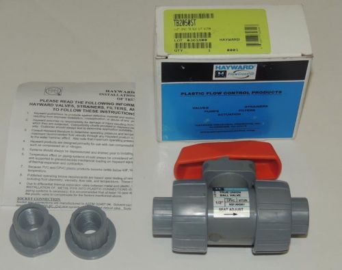 New hayward tb2050st true union lever ball valve 1/2&#034; cpvc skt/fnpt / warranty for sale