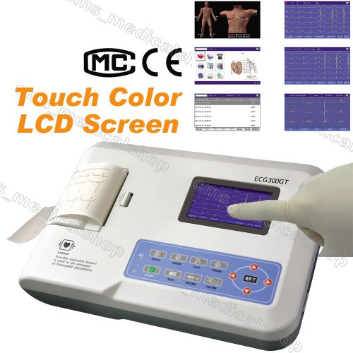CONTEC CE 4.3&#034; TFT Touch Color LCD,3-channel ECG/EKG machine with printer