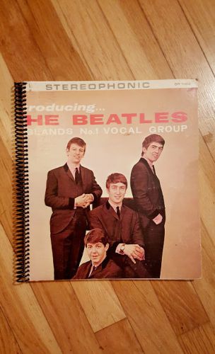 Recycled record album cover notebooks journal - &#034;introducing the beatles&#034; for sale