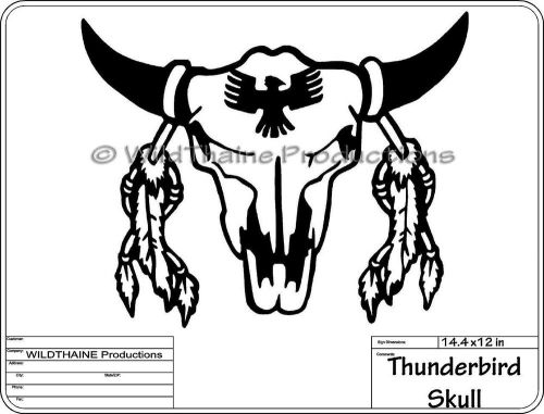 DXF File ThunderBird Skull CNC Plasma Laser dxf Vector cnc Wall Art Totem Indian