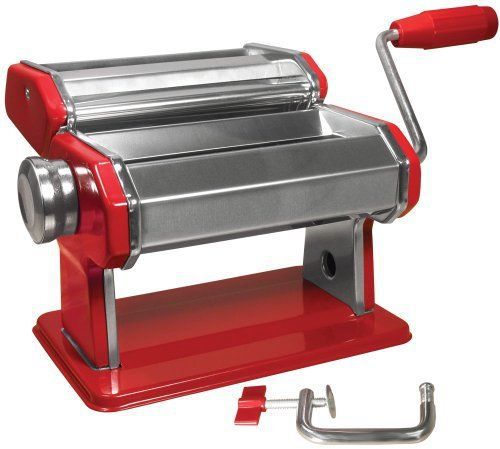 New weston 01 0221 k manual pasta machine 6 inch red free shipping for sale