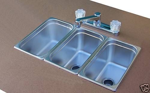 NEW CONCESSION  STAND Trailer three 3 COMPARTMENT Sink