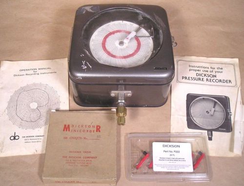 Dickson pressure chart recorder pr4-12&#034;wc-b-s-7 for 0-12&#034; w.c. working condition for sale