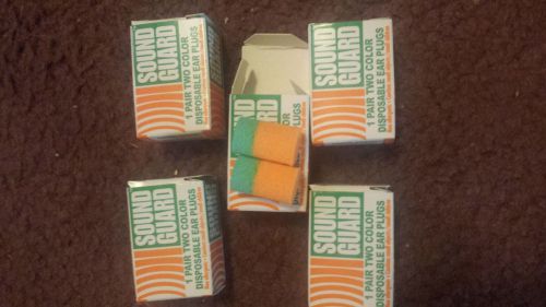NEW IN BOX 5 PAIR OF SOUND-GUARD NEW DYNAMICS TWO COLOR DISPOSABLE EAR PLUGS